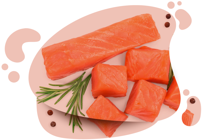Photo of Raw salmon diced