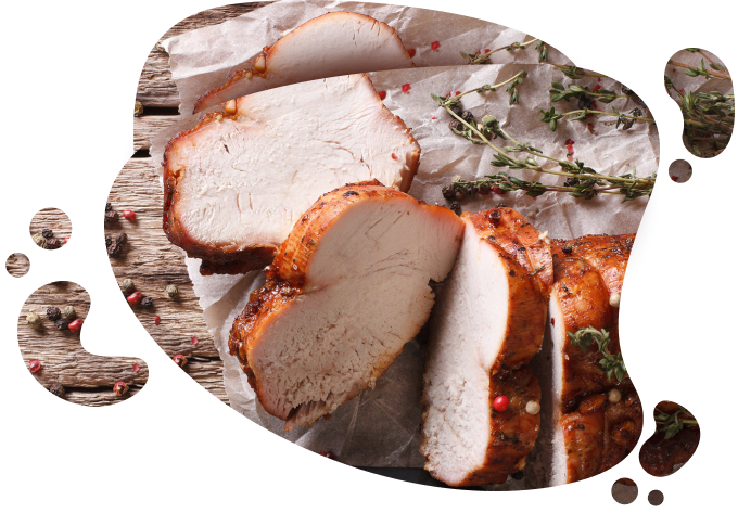 Photo of Turkey meat sliced